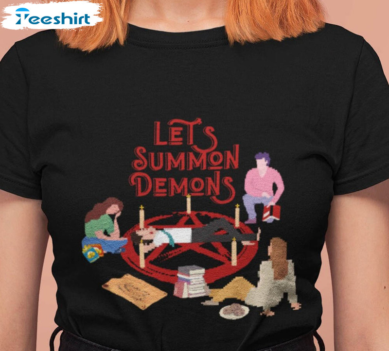 Let's Summon Demons Shirt, Vintage Halloween Movie Crewneck Unisex Hoodie