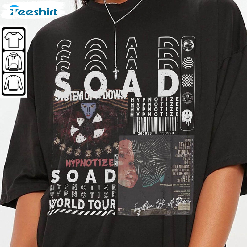 System Of A Down Music Shirt, Soad World Tour Short Sleeve Long Sleeve