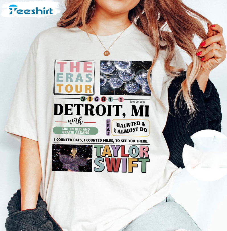 Eras Detroit Vinatge Shirt, The Eras Tour Motor City Dan Unisex Hoodie Short Sleeve