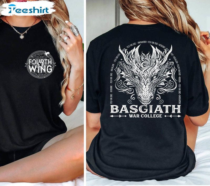 Vintage Basgiath War College Shirt, Fourth Wing Crewneck Unisex T-shirt