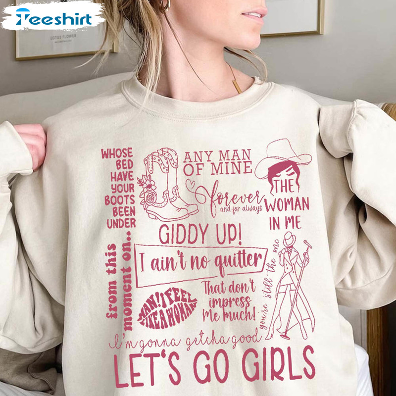 Lets Go Girls Vintage Shirt, Country Music Twain Unisex Hoodie Crewneck