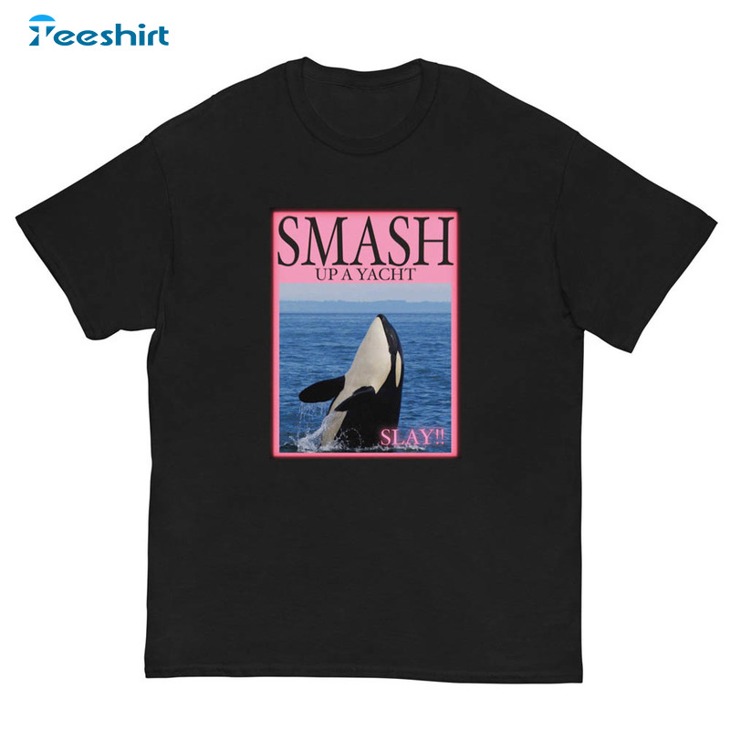 Orca Smash And Slay Shirt, Orca Whale Cute Unisex T-shirt Long Sleeve