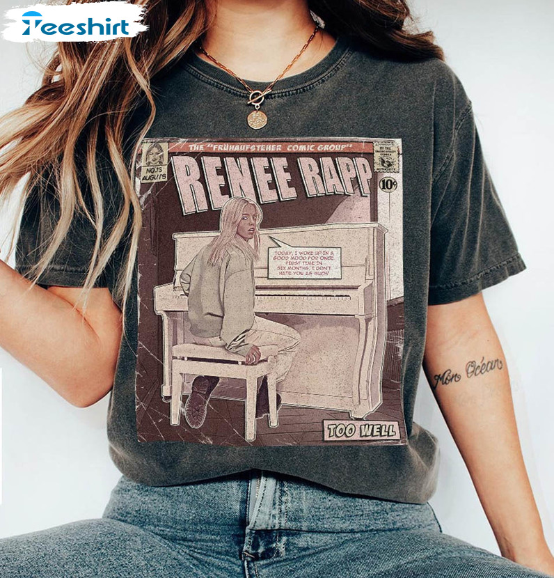 Renee Rapp Vintage Shirt, Book Art Fruhaufsteher Album World Tour Ticket 2023 Unisex T-shirt Sweater