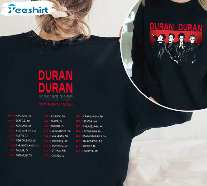 North American Tour 2023 Shirt, Duran Duran Concert Crewneck Long Sleeve