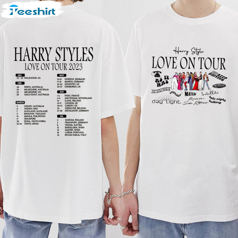 Love On Tour 2023 Trendy Shirt, Harry Style Vintage Long Sleeve Unisex Hoodie