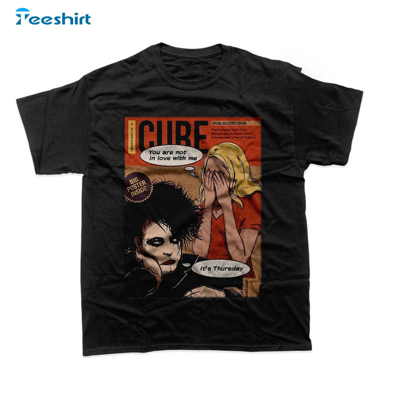 The Cure Comic Shirt, Wish Album I'm In Love Song Rock Music Band Long  Sleeve