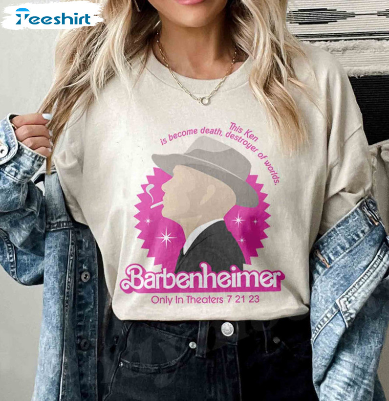 Barbenheimer Shirt , Barbie X Oppenheimer Moive Crewneck Unisex Hoodie