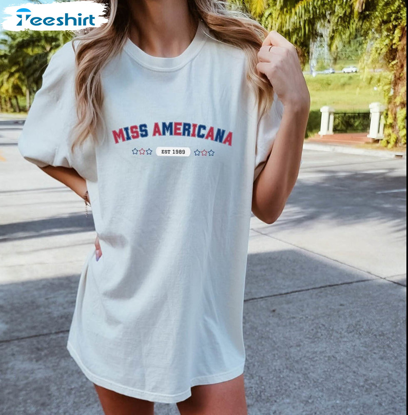 Comfort Miss Americana Shirt, Eras Tour 4th Of July Long Sleeve Sweatshirt
