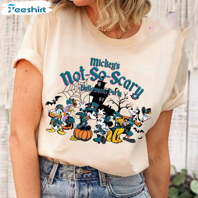 Mickey's Not So Scary Halloween Shirt, Disney Family Halloween Crewneck Unisex Hoodie