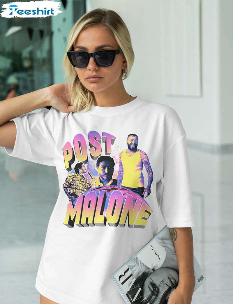 Posty Malone Pop Music Shirt, Malone Concert Long Sleeve Unisex T-shirt