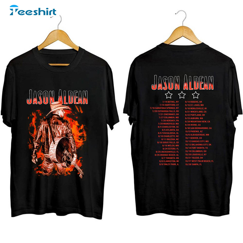 Jason Aldean Highway Desperado Tour Shirt, Aldean Country Music Unisex T-shirt Short Sleeve