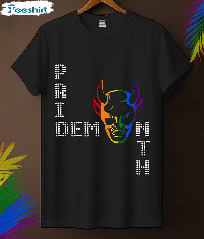 Pridemonth Demon Shirt, Lgbtq Pride Sweatshirt Short Sleeve