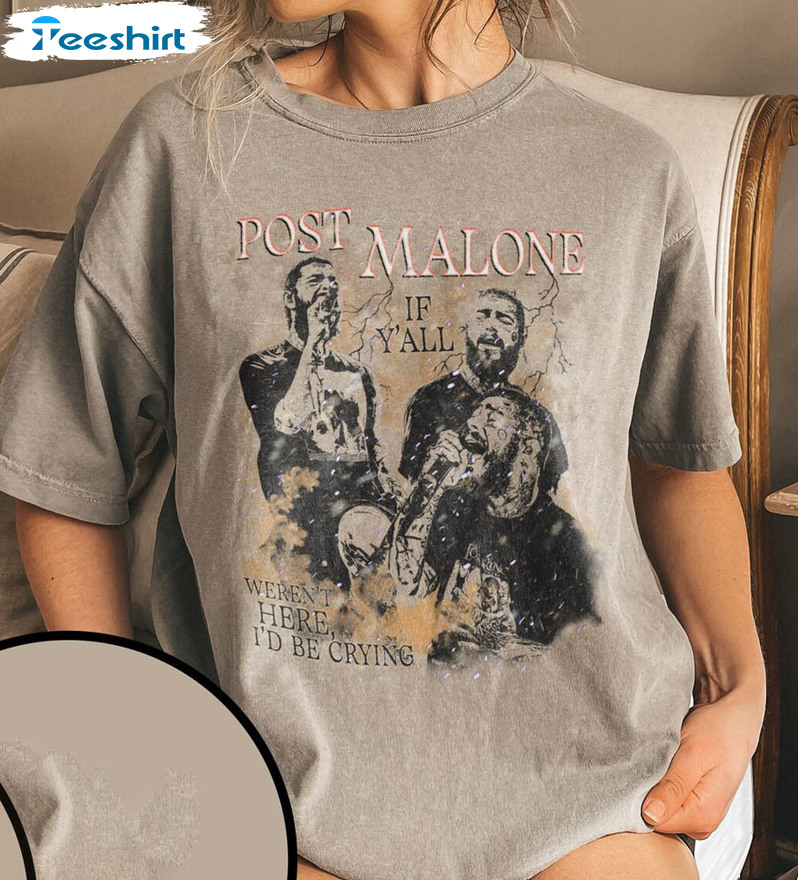 Vintage Post Malone 2023 Shirt, Rapper Music Long Sleeve Unisex T-shirt