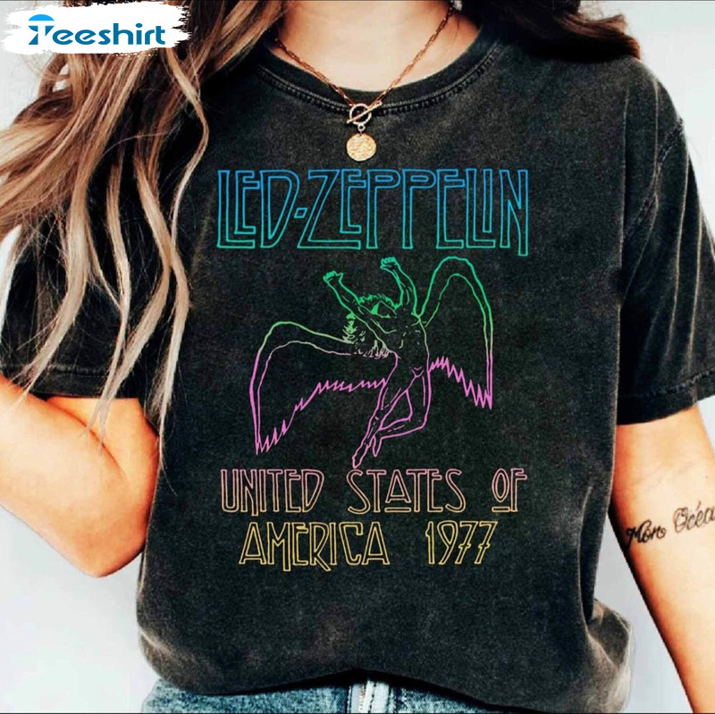 Led Zeppelin 1977 Tour Trendy Sweatshirt, Unisex T-shirt