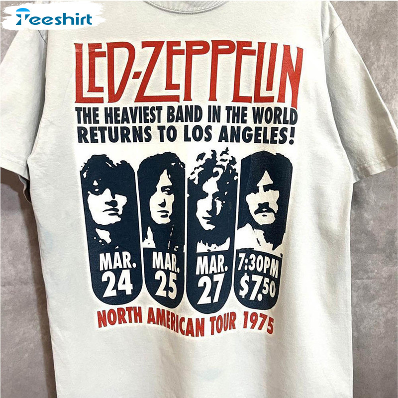 Led Zeppelin North America Tour Shirt, Rock Band Unisex T-shirt Unisex Hoodie