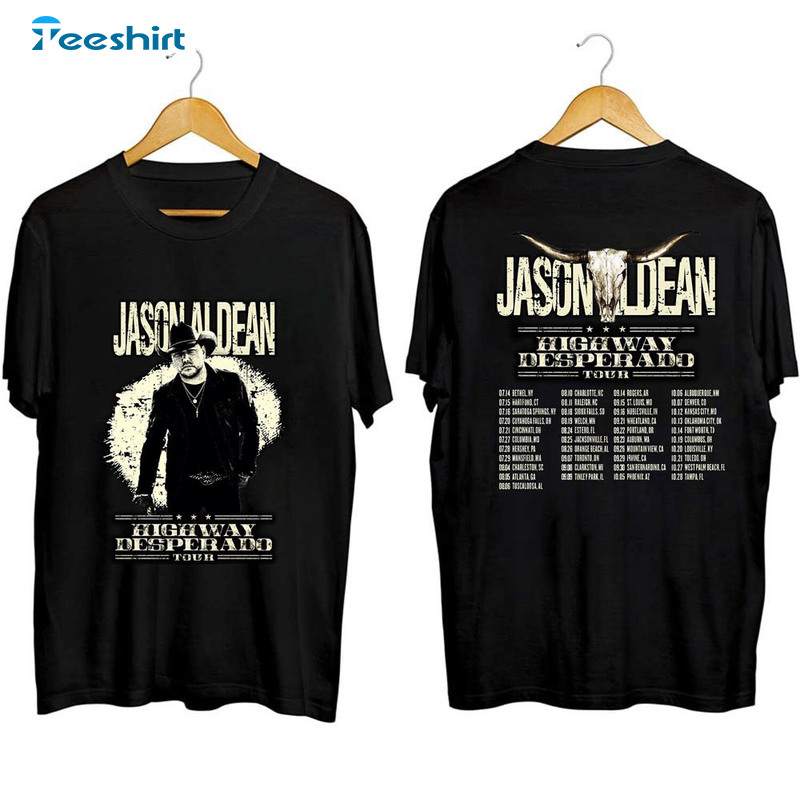 Jason Aldean Highway Desperado Shirt, Jason Aldean Country Music Short Sleeve Tee Tops