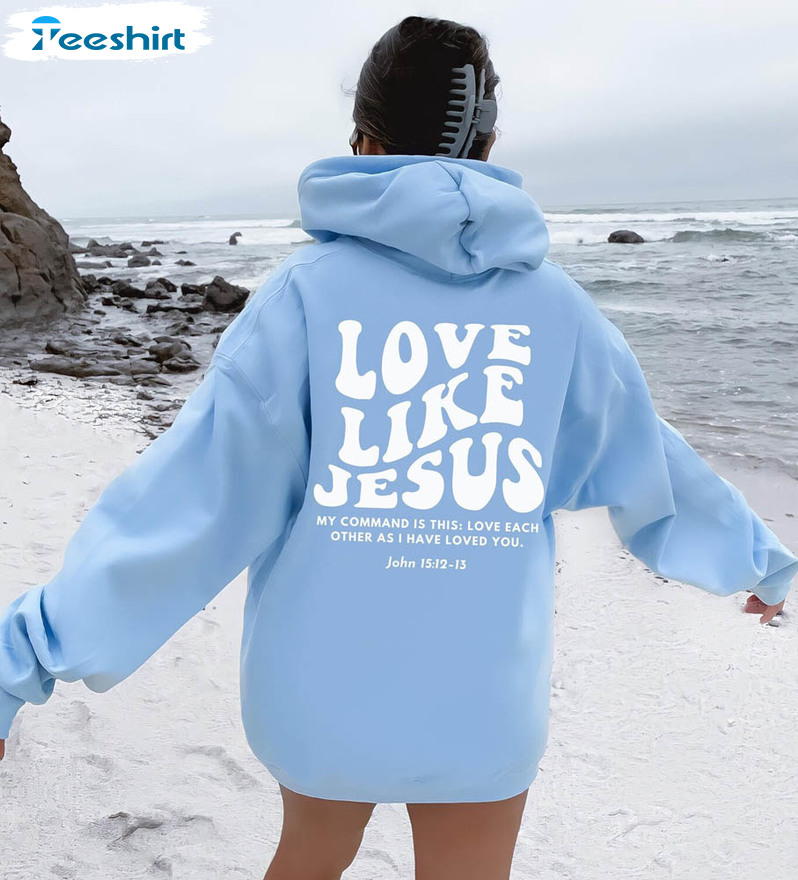 Love Like Jesus Christian Shirt, Vintage Tee Tops Short Sleeve