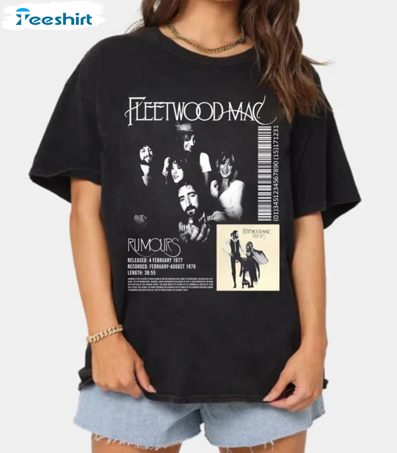 Fleetwood Mac Tracklist Shirt, Music Rock Band Crewneck Unisex Hoodie