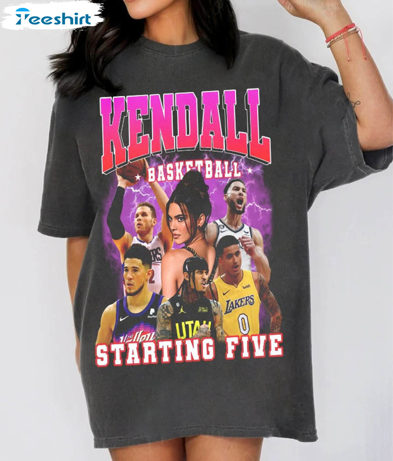 Vintage Kendall Starting Five Shirt, Kendall Jenner Team Crewneck Unisex Hoodie