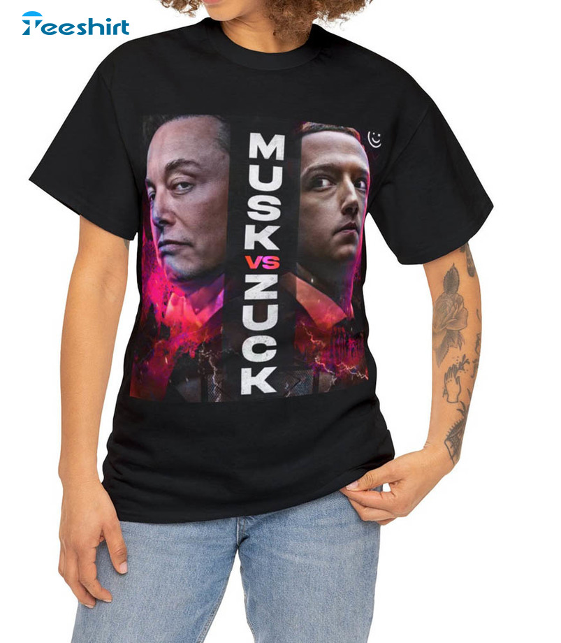 Elon Musk Vs Mark Zuckerberg Shirt, Trendy Sweatshirt Crewneck