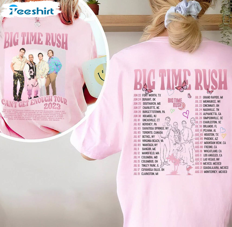 Vintage Big Time Rush Band Shirt, Can't Get Enough Tour Long Sleeve Unisex Hoodie