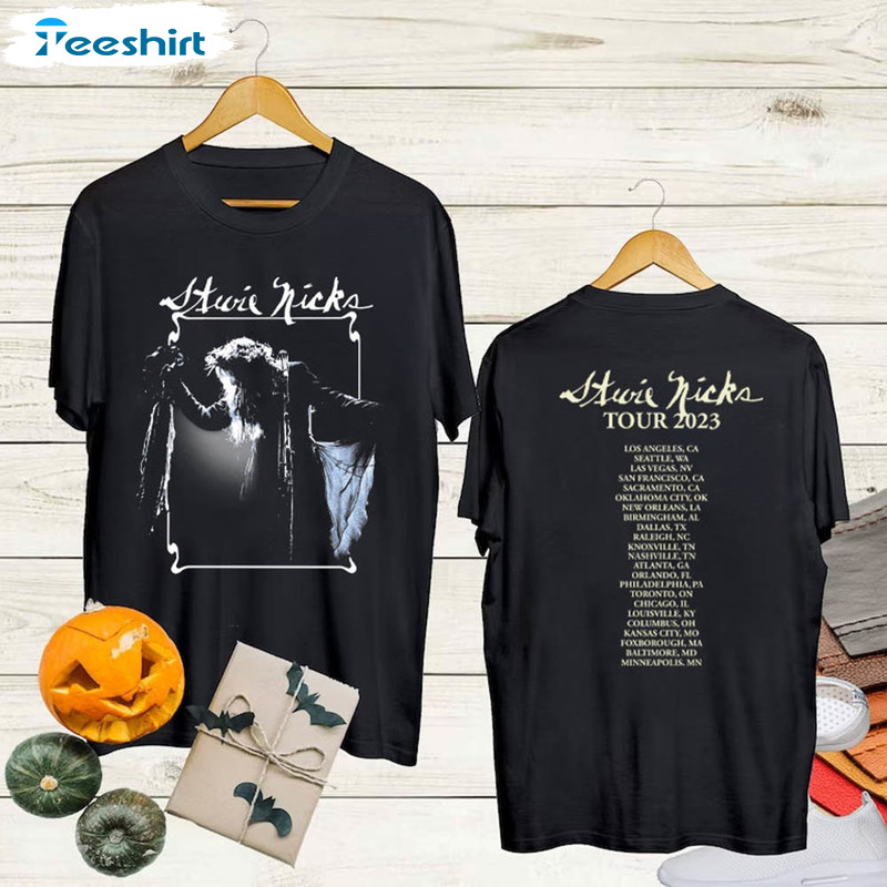 Stevie Nicks Tour 2023 Live In Concert Shirt, Trendy Short Sleeve Crewneck