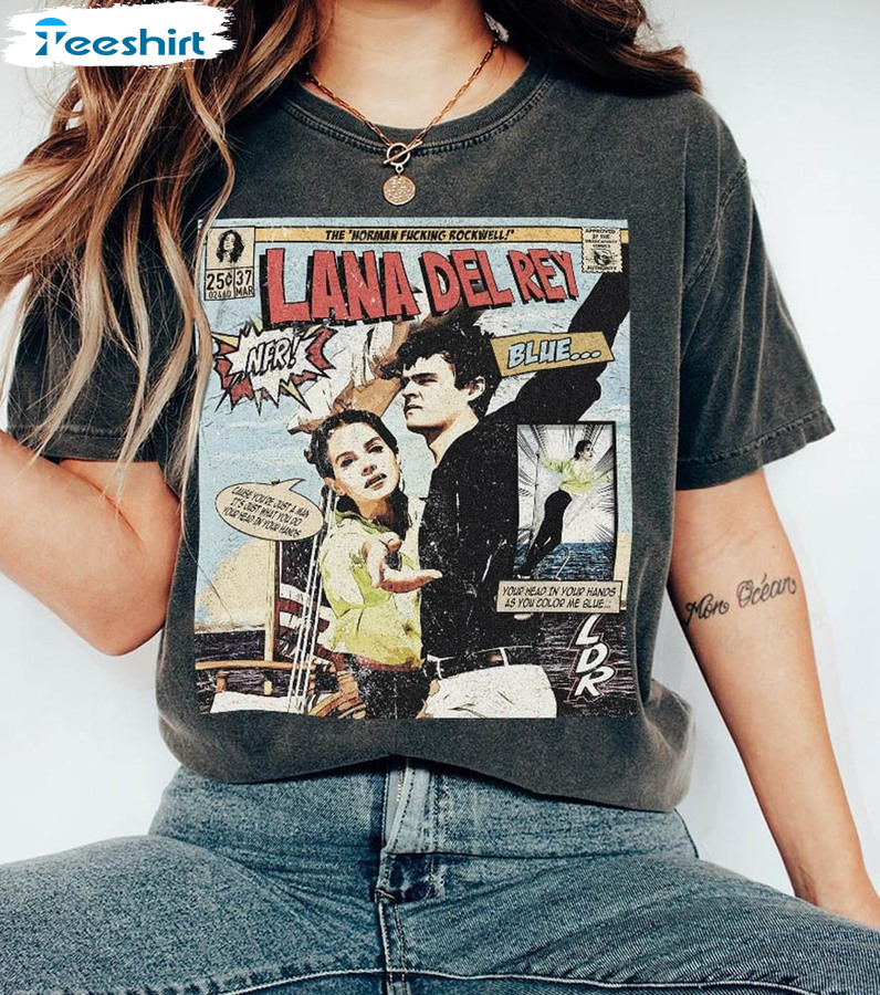 Lana Del Rey Comic Retro Shirt, Norman Fucking Rockwell Unisex Hoodie Crewneck