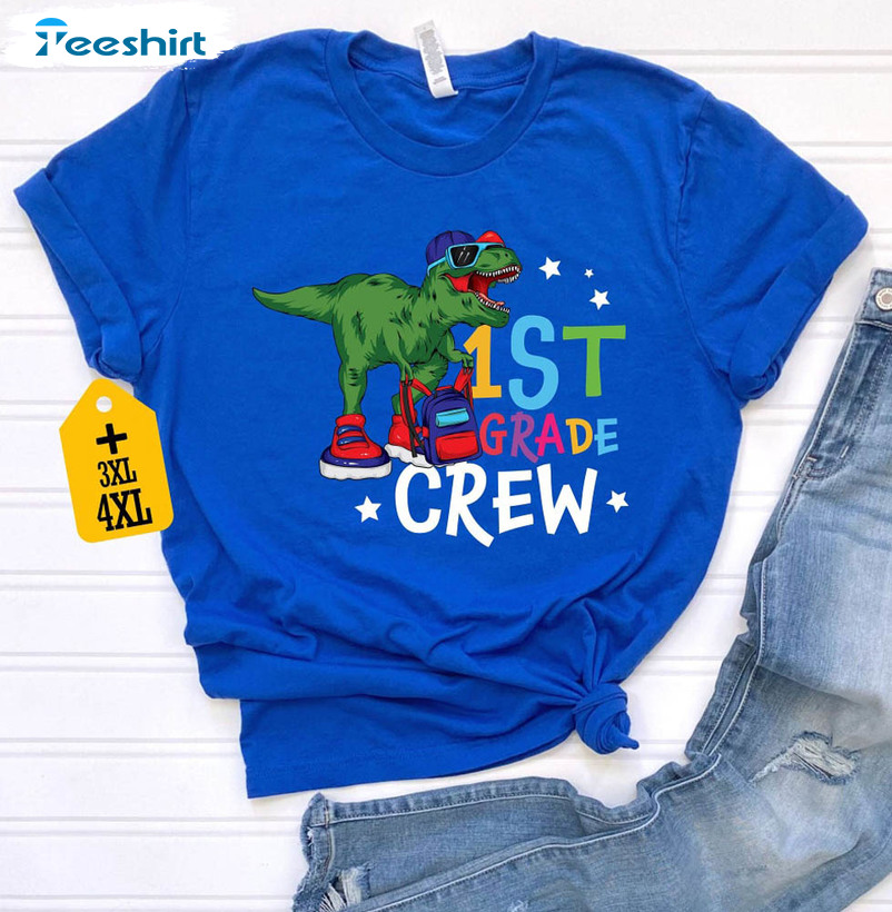 First Day Of School Shirt, Dinosaur Crew Unisex Hoodie Tee Tops