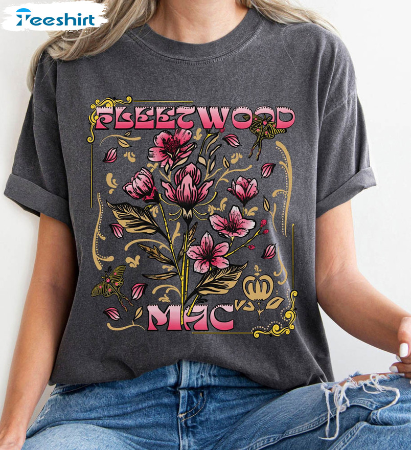 Fleetwood Mac Flower Shirt, Band Rock And Roll Unisex Hoodie Crewneck