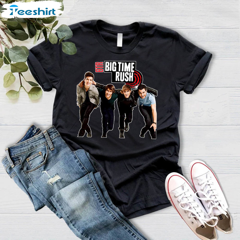 Big Time Rush Band Shirt, Btr Rush Tour 2023 Short Sleeve Unisex T-shirt