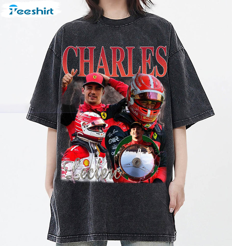 Charles Leclerc Vintage Shirt, Formula Racing F1 Long Sleeve Unisex Hoodie