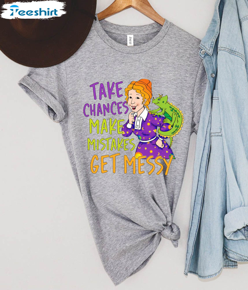 Take Chances Make Mistakes Get Messy Funny Shirt, Vintage Teacher Short Sleeve Long Sleeve