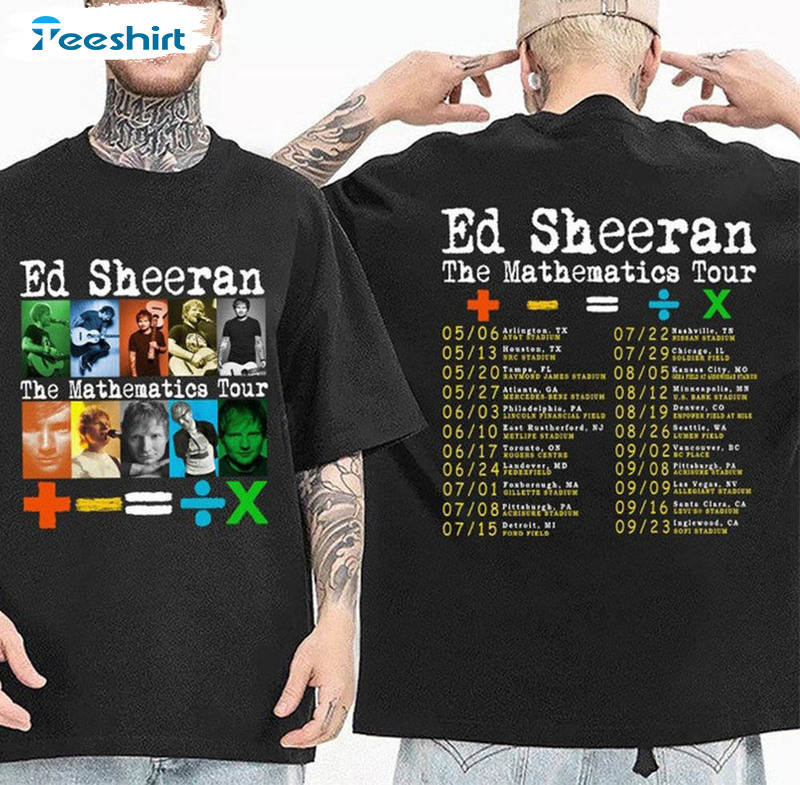 Ed Sheeran The Mathematics Tour Groovy Sweatshirt Long Sleeve