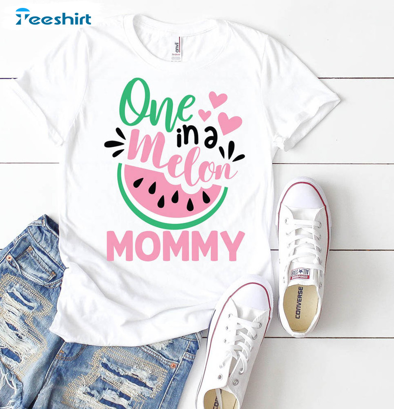 One In A Melon One In A Melon Trendy Shirt, Cute Pattern Short Sleeve Sweater