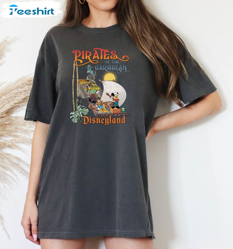 Retro Disney Pirates Comfort Shirt, Pirates Of Caribbean Unisex T-shirt  Short Sleeve