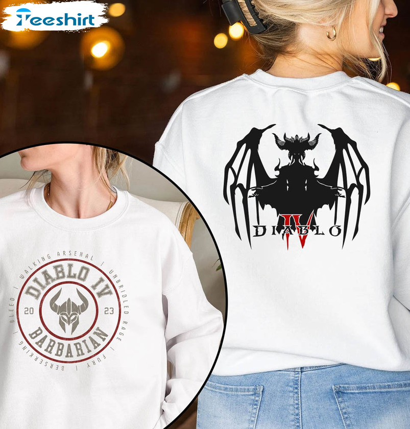 Diablo 4 Gaming Shirt, Stay Awhile And Listen Unisex Hoodie Sweater