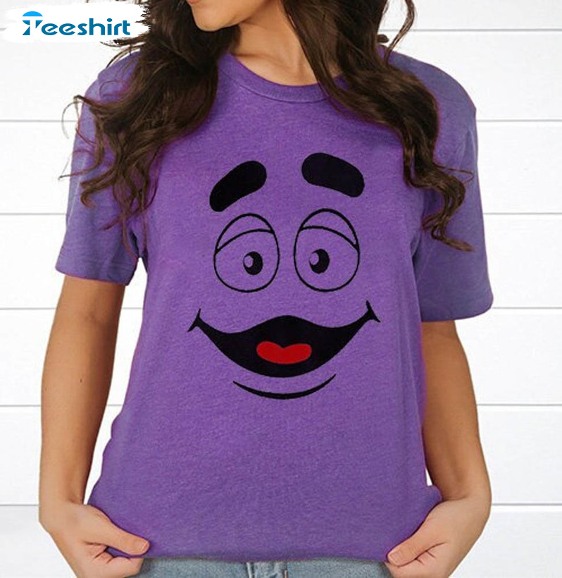 Hbd Grimace Cute Shirt, Mc Donalds'S Hbd Grimace Long Sleeve Sweatshirt