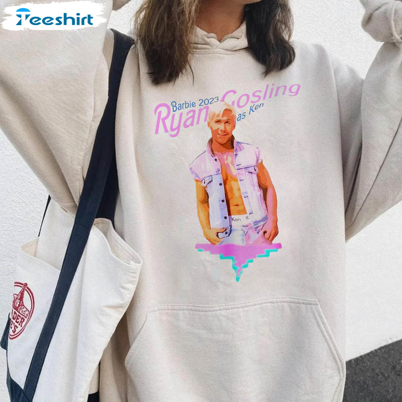 Ryan Gosling Barbie Shirt, Eva Mendes Short Sleeve Crewneck