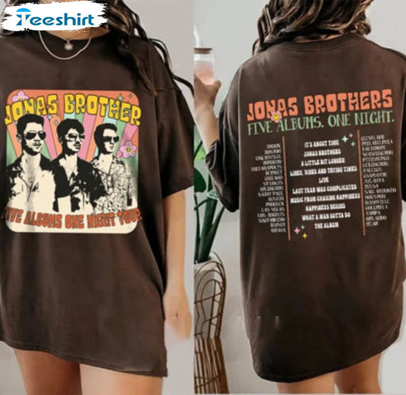 Retro Jonas Brothers Shirt, Nick Joe Kevin Jonas Tour Sweatshirt Tee Tops