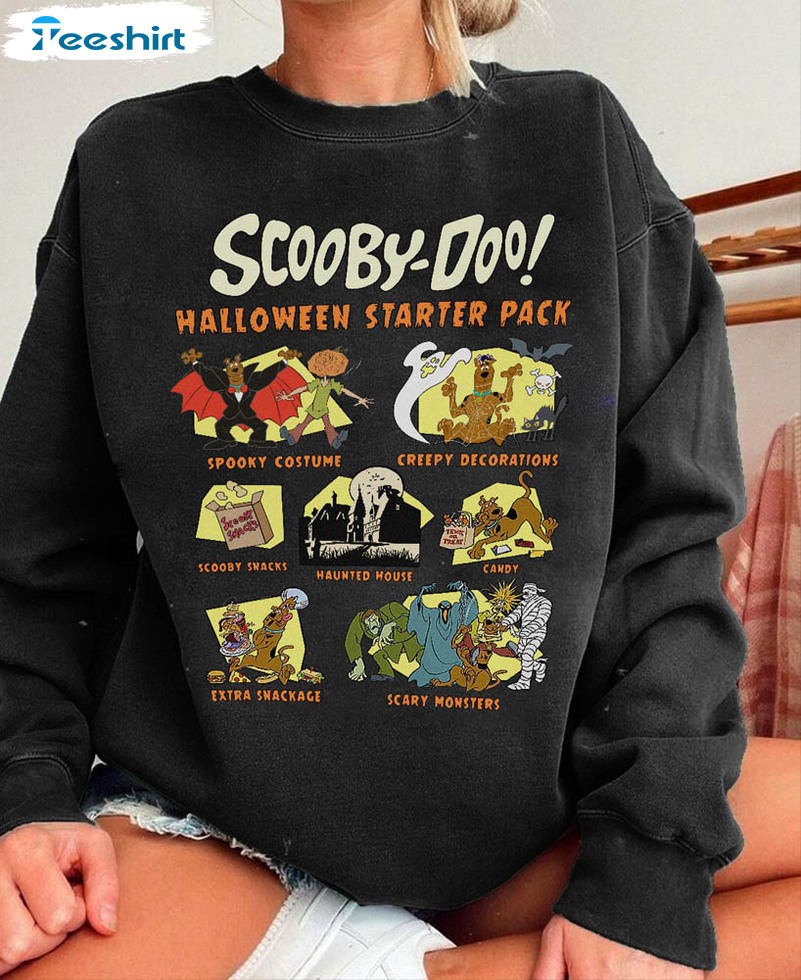 Vintage Scooby Doo Shirt, Horror Movie Scoobydoo Crewneck Long Sleeve