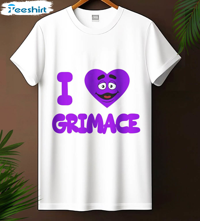 I Love Grimace Shirt, Grimace's Mcdonald's Unisex T-shirt Crewneck