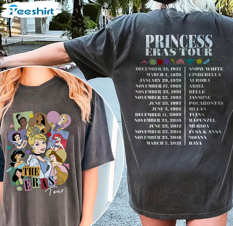 Disney Princess Eras Tour Shirt, Retro Disney Crewneck Unisex Hoodie