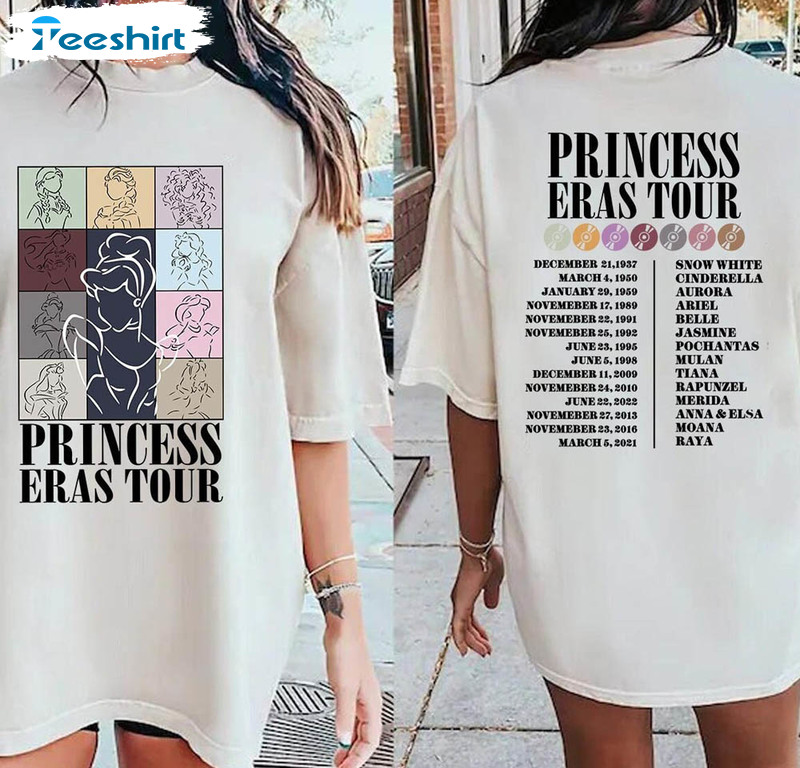 Princess Eras Tour Cute Shirt, Funny Shimmer Bejeweled Crewneck Unisex T-shirt