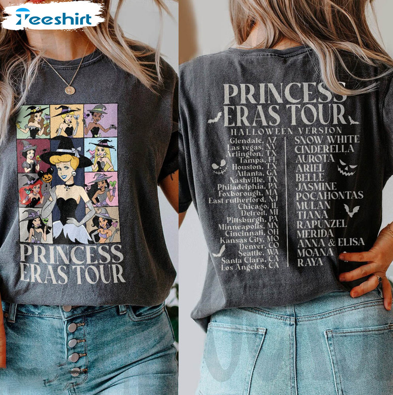 Comfort Princess Eras Tour Shirt, Halloween Midnights Long Sleeve Crewneck