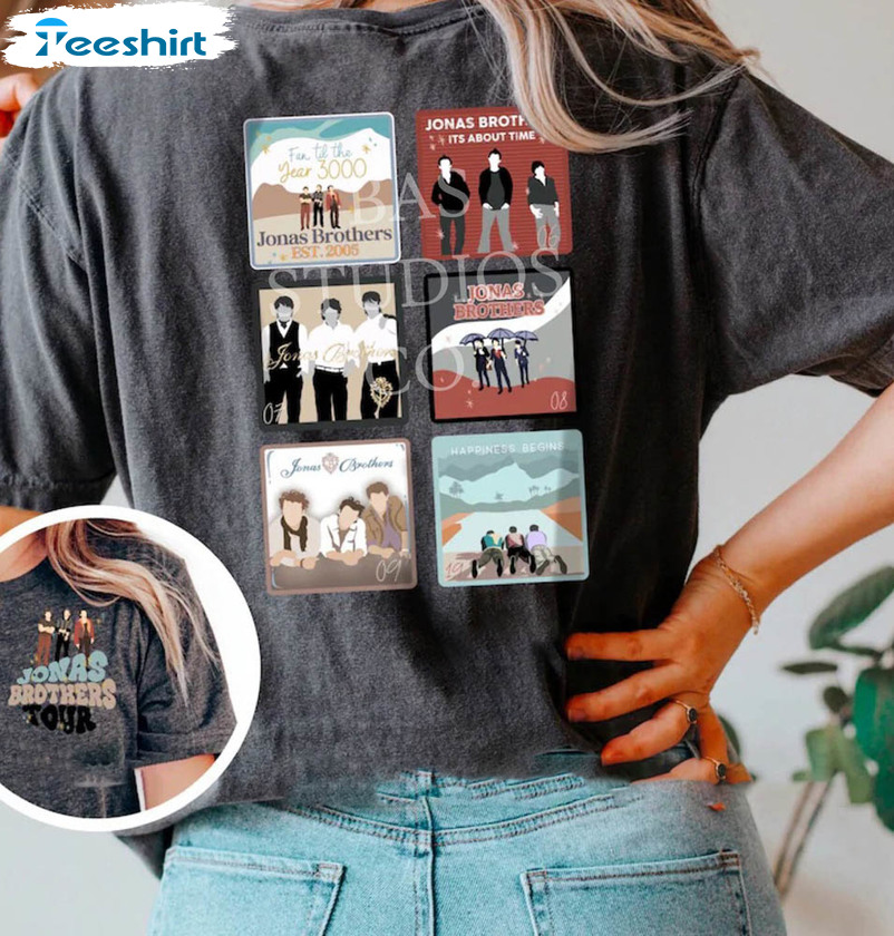 Jonas Brothers Tour Shirt, Brothers Concert Short Sleeve Crewneck