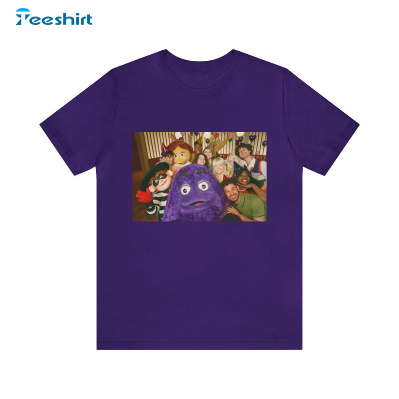 Hbd Grimace Funny Face Shirt, Mcdonalds Grimace Crewneck Unisex Hoodie