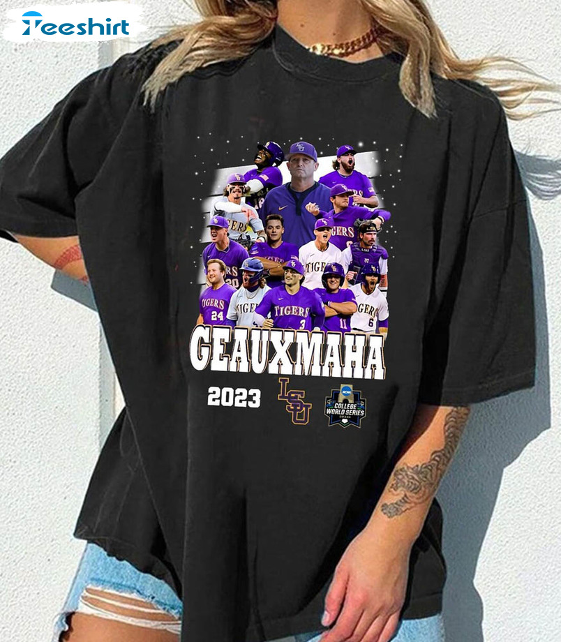 Geauxmaha Fighting Shirt, Baseball Champion Short Sleeve Sweater