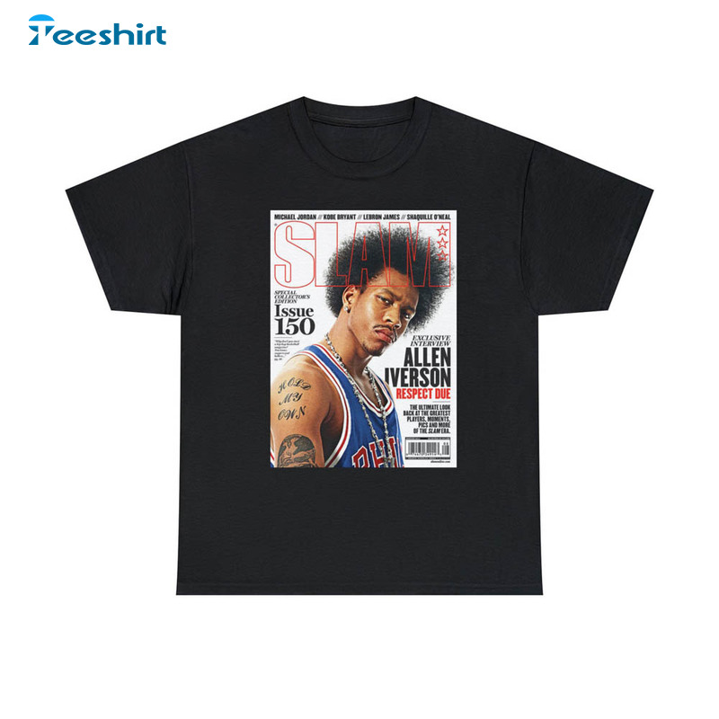 Philedelphia 76 Ser Shirt, Allen Iverson Slam Magazine Vintage Unisex Hoodie Short Sleeve