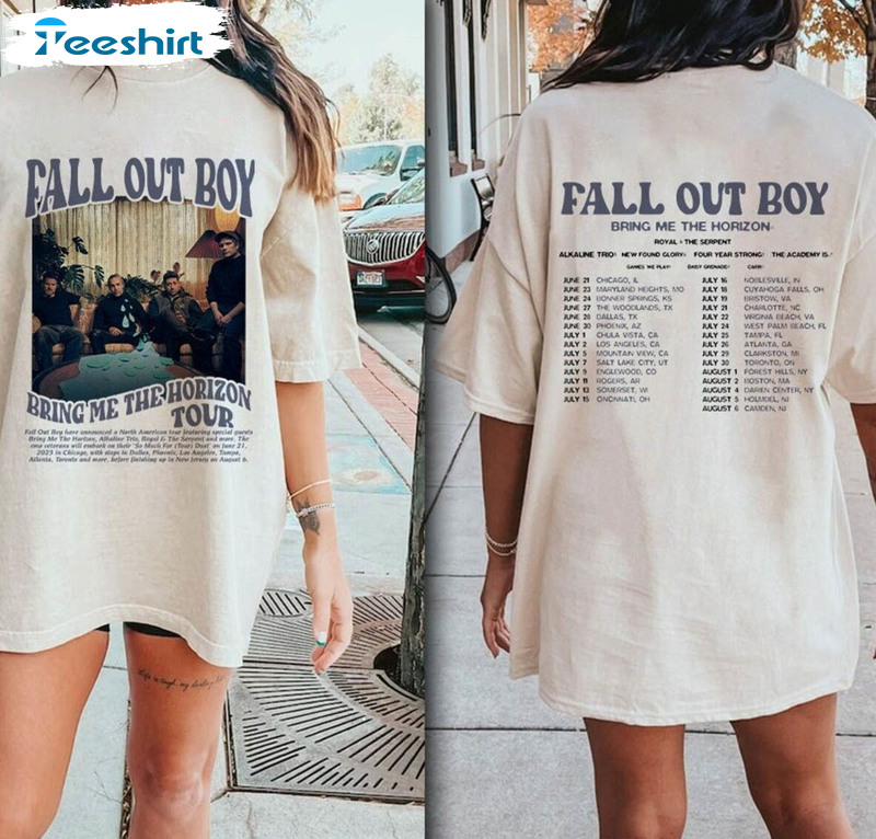 Fall Out Boy Vintage Shirt, Fall Out Boy Tour Short Sleeve Unisex T-shirt