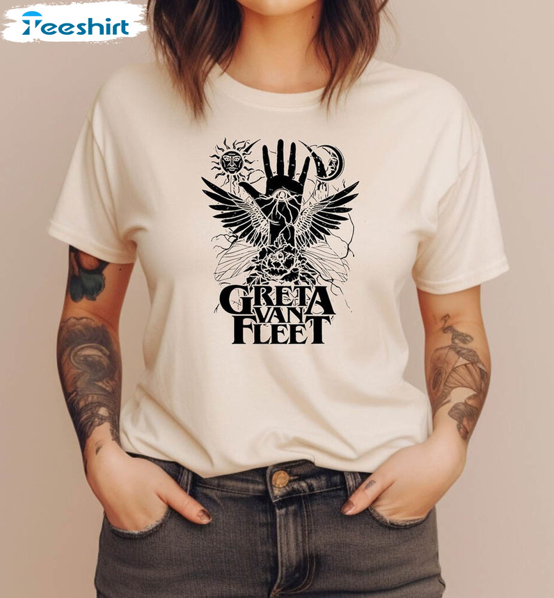 Greta Van Fleet Shirt, Floral Retro Crewneck Unisex Hoodie